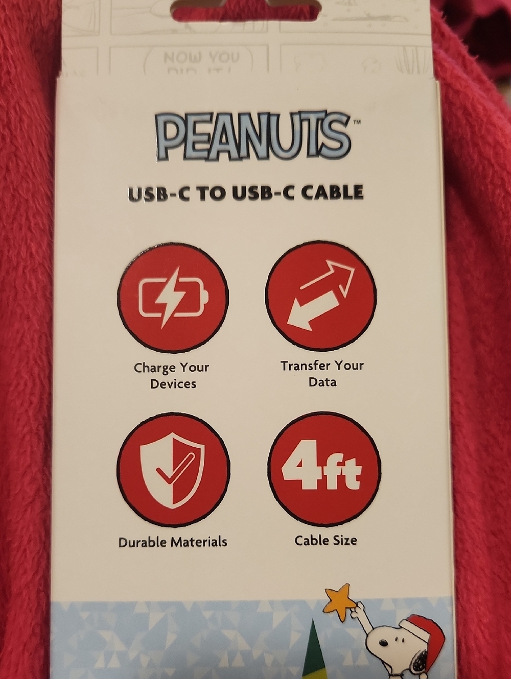 Snoopy USB-C Cable - Picture 5 of 5